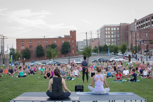 Outdoor Yoga at Bailey Park, Winston-Salem